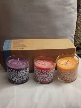 4/$80 New PartyLite Scented Candle Trio -  Set Of 3 New In Box